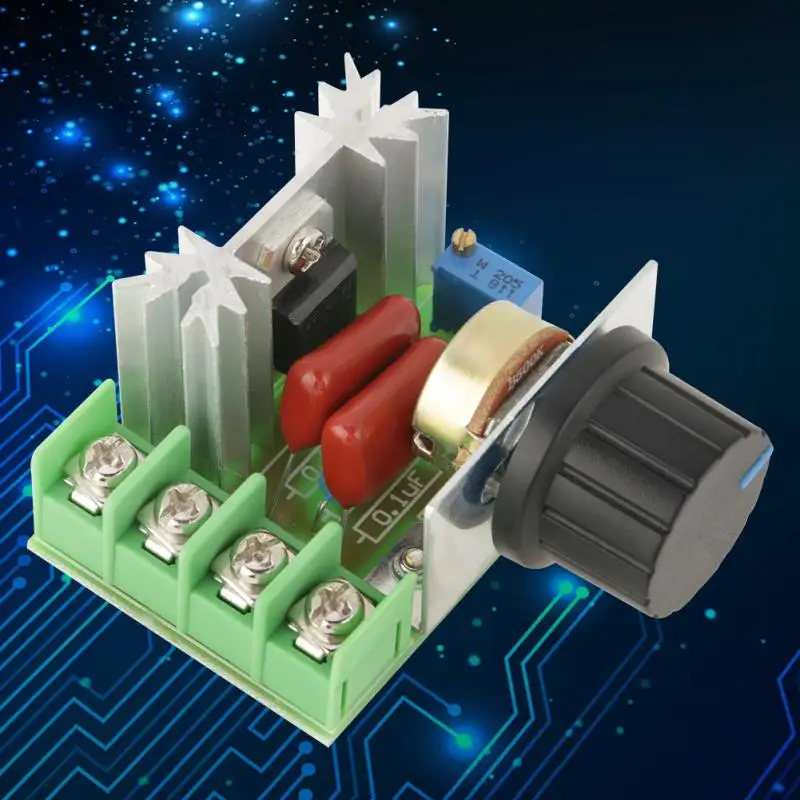 

Motor Speed Controller Voltage Regulator 2000W 25A LED Dimmers Motor Voltage Control Regulator Motor Speed Regulatior AC 50-220V