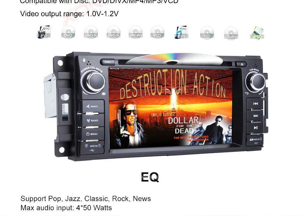 Perfect 2 Din Android 8.1 Car DVD Player For Jeep Grand Cherokee Chrysler 300C Compass Patriot Dodge Sebring GPS Navigation Radio Stereo 12