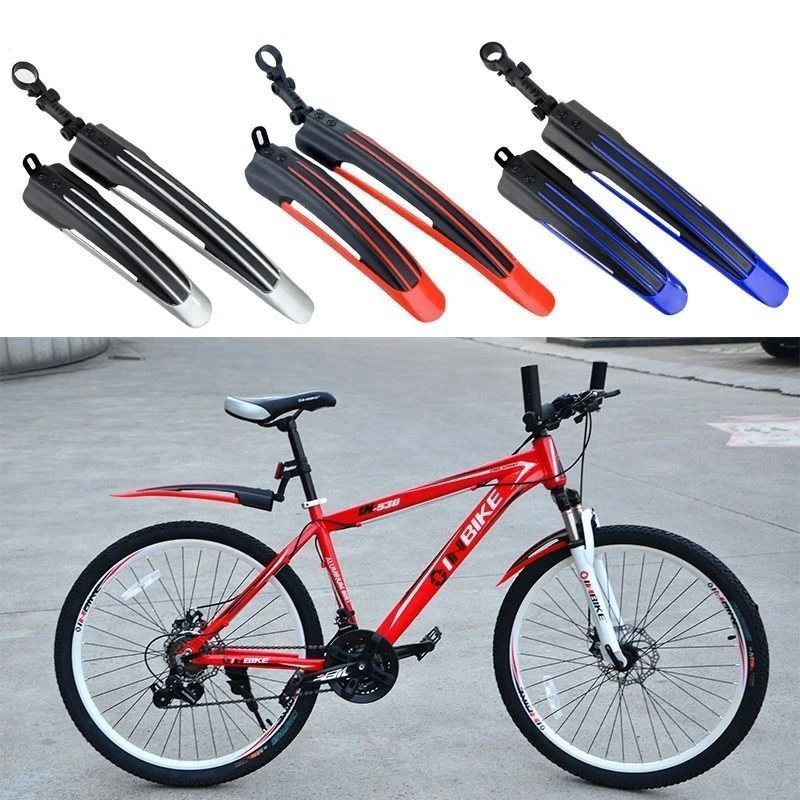 

2PCS Cycling MTB MudGuard Tire Fender Moutain Bike Front Rear Wheel Mud Guard Set Easy Fix Mountain Bike Fender