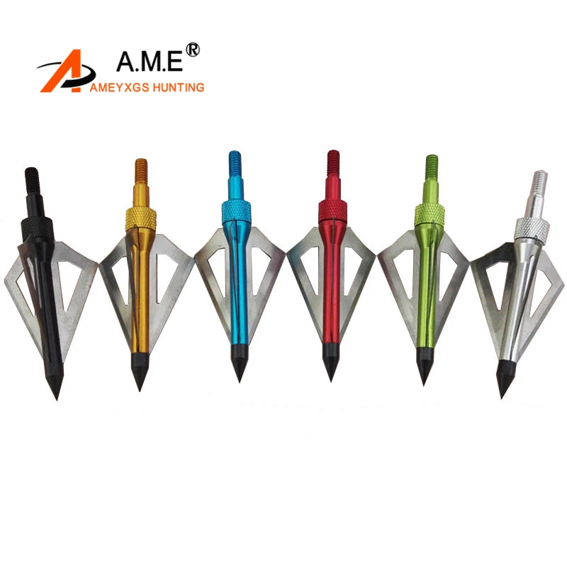 

Hunting Arrow Tips 110 Grains Arrow Points Compound Bow Archery Arrowheads Blades Arrowhead Shooting 3 Fixed Blades a@