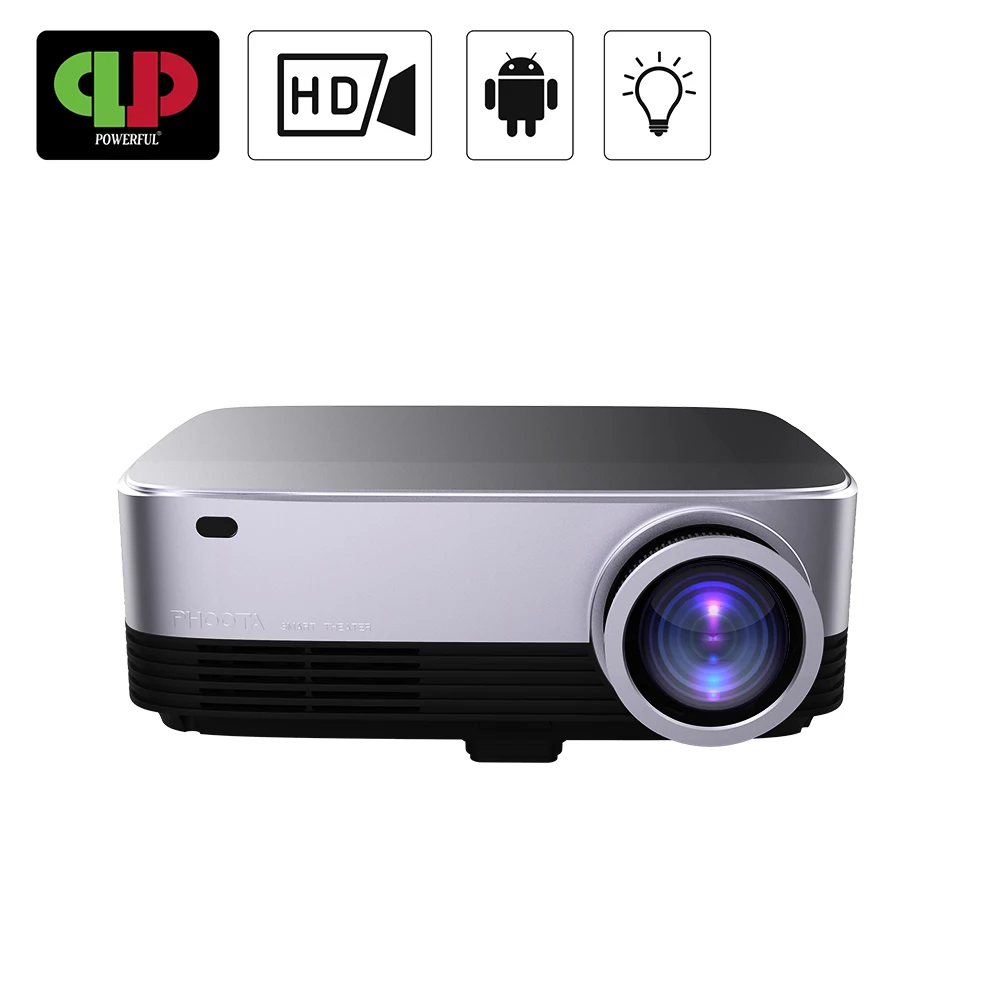 Мощный HD проектор Android 6 0 lcd светодиодный 1080 P 4 K 3D домашний театральный
