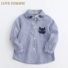 Детская одежда с надписью «LOVE DD& MM»; Новинка года; модная повседневная рубашка в полоску с длинными рукавами для девочек; сезон весна