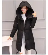 2016 Latest Winter Fashion Women Down jacket Hooded Thick Super warm Medium long Coat Long sleeve
