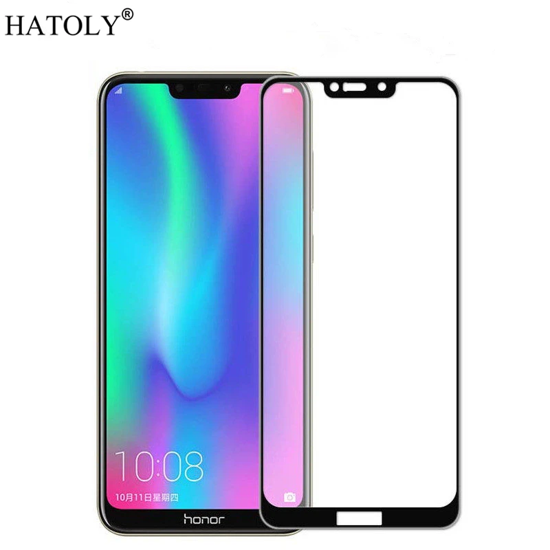 Закаленное стекло для Huawei Honor 8C пленка 9H HD с полным клеем защиты экрана 2