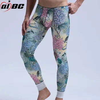 

Men Warm Underpants Winter Thermal Underwear Thicken Print Flower Men's Thermo Underwear Male Warm Long Johns