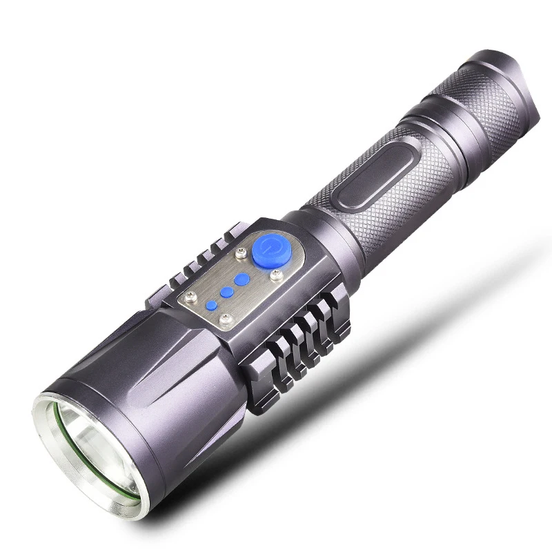 

XML-T6 charging zoom light flashlight new with USB charging output port Power display charging zoom light flashlight outdoor