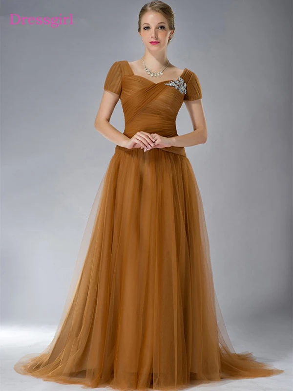 Goud 2019 Moeder Van De Bruid Jurken A-lijn Kapmouwtjes Tulle Applicaties Plus Size Lange Elegante Bruidegom Moeder Jurken Wedding Goud 2019 Moeder Van De Bruid Jurken A-lijn Kapmouwtjes Tulle Applicaties Plus Size Lange Elegante Bruidegom Moeder Jurken Wedding