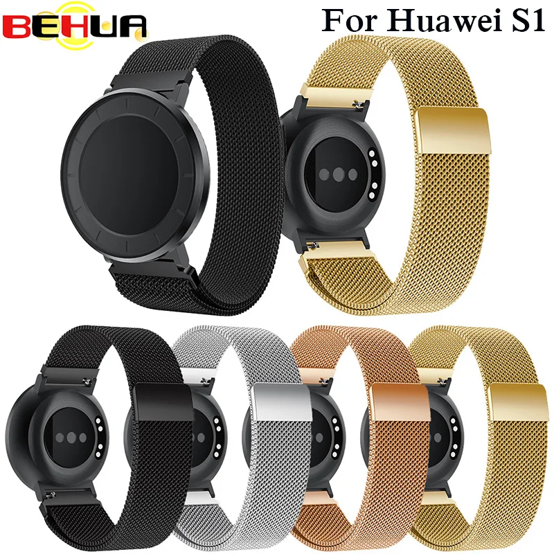 Оригинальные модные 18 ремешок для часов, мм для huawei S1 Миланский Браслет ремешки из нержавеющей стали браслет для huawei Honor S1 Смарт ремешок для наручных часов