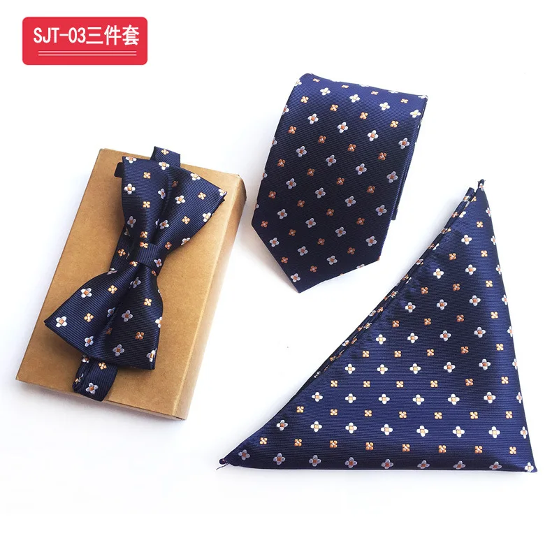 Мужской цветочный галстук-бабочка и галстук жаккардовые шелковые носовые платки набор для мужчин формальные свадебные деловые