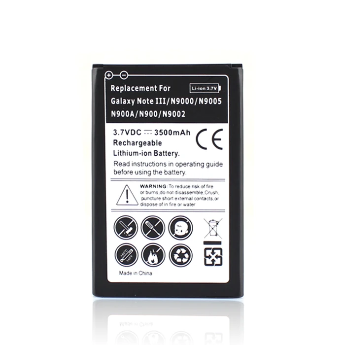 

For Galaxy Note3 Phone Replacement Battery 3500mAH For Samsung Galaxy Note 3 N9000 N9005 N900A N900 N9002 Rechargeable Batteria