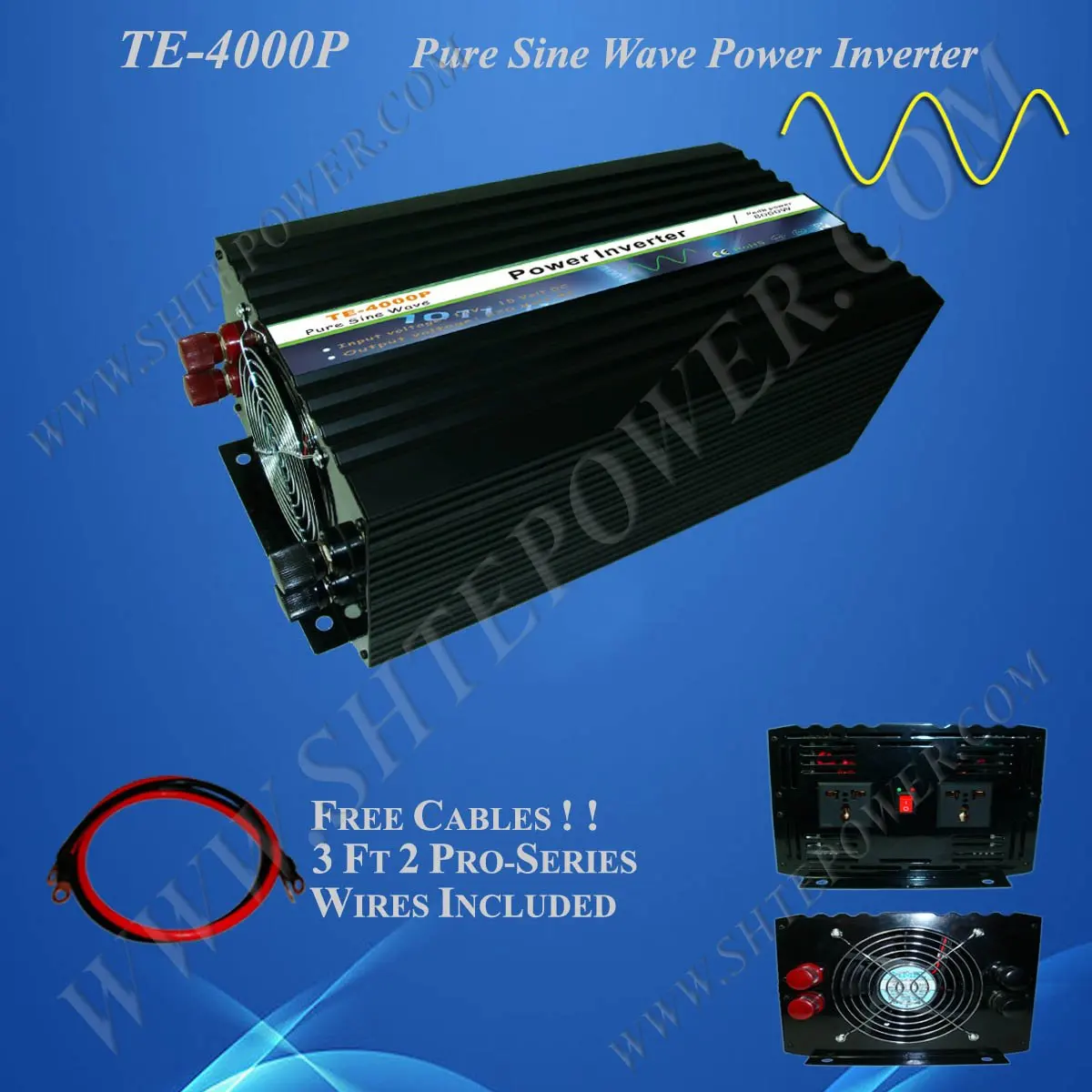 

48VDC to 240VAV 4000watts Pure Sine Wave Power Inverter