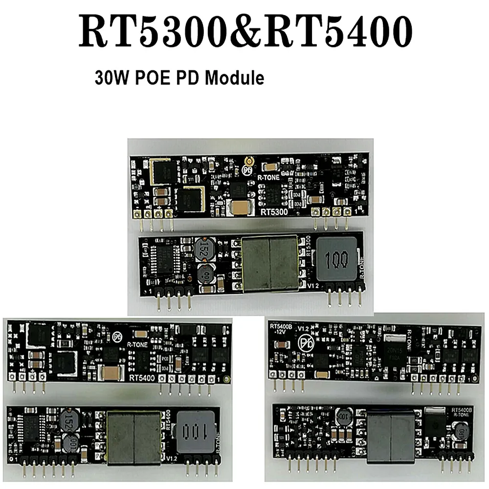 RT5400 RT5300 RT5300B RT5400B AT POE Module 30W 5V/12V/24V