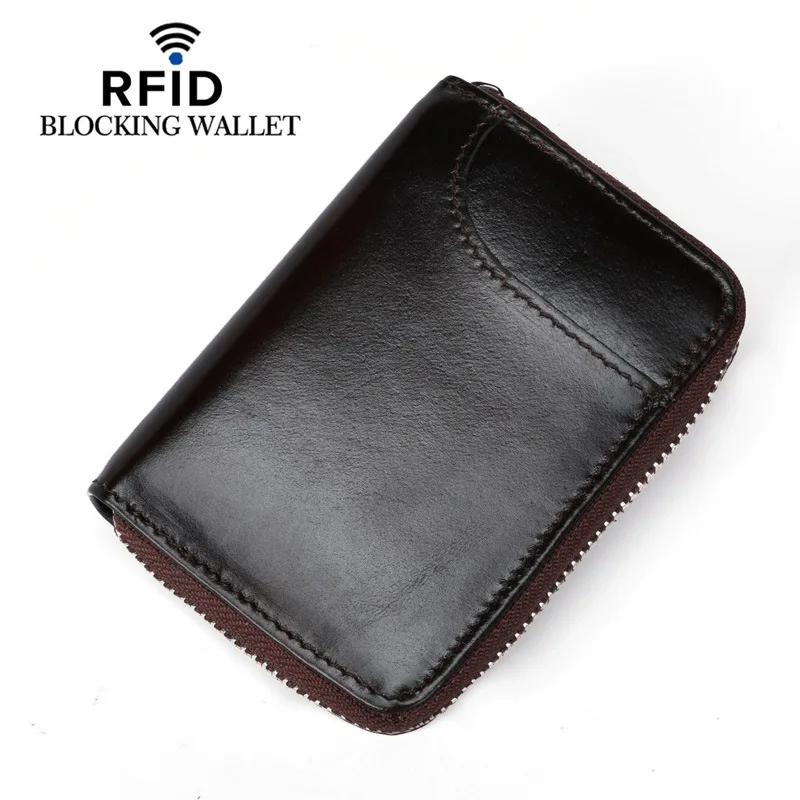 Новинка 2019 коровья кожа кредитный держатель для карт кошелек Rfid Блокировка