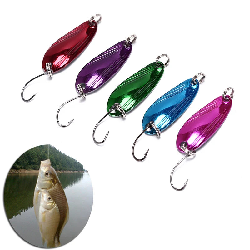 5cm New Brand Spoon Fishing Lure Hard Fishing Spoon Lure Metal Jigging Lure Baits Wholesalein