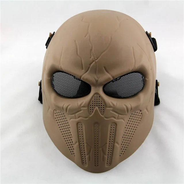 DC12 Punisher Skull Military Army Tactical Full Face Mask Outdoor CS