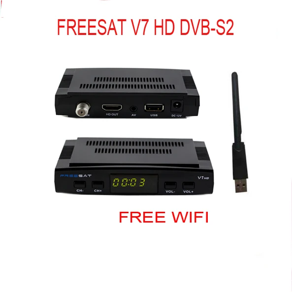 Free sat V7 5pcs with USB Wifi DVB S2 HD Satellite font b TV b font