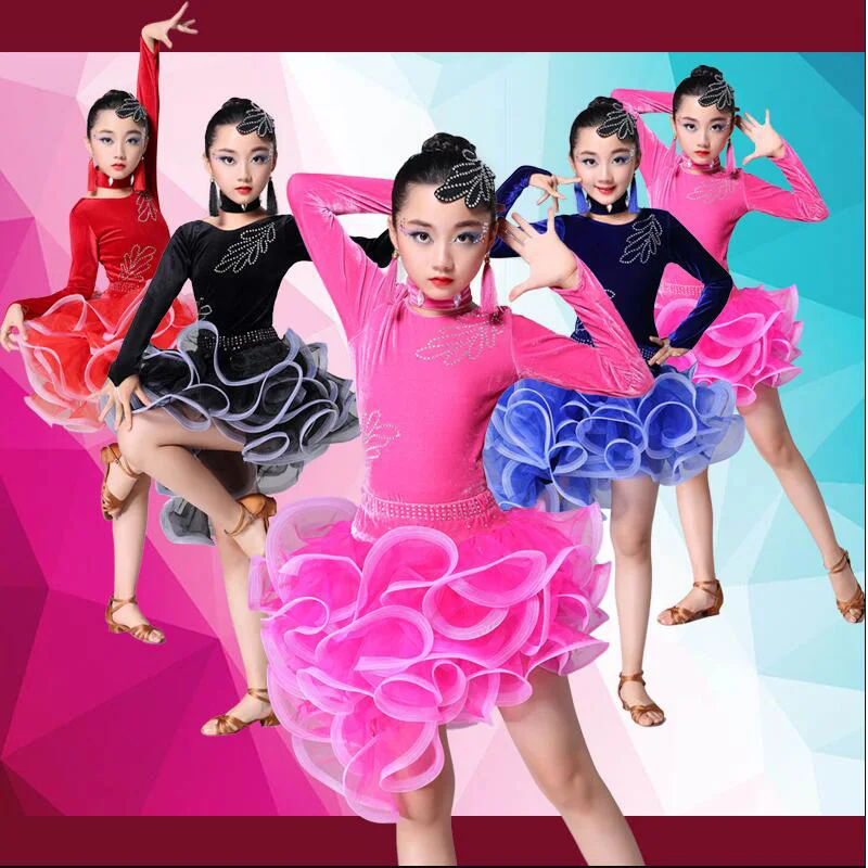 Карнавальный костюм для танцев в стиле джаз для девочек; современные детские костюмы для латинских танцев; вечерние платья для танцев; детская одежда для сальсы и латинских танцев; Одежда для девочек
