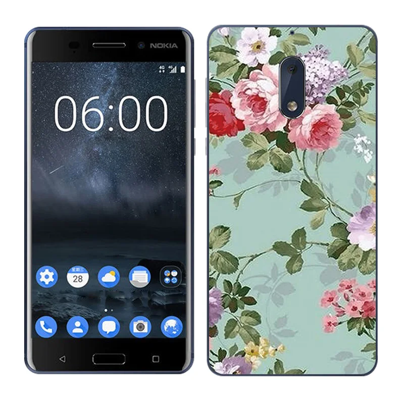 Чехол для Nokia 6 Six, мягкий силиконовый чехол из ТПУ с рисунком Пейзажа для Nokia 6, защитные чехлы обложки для телефонов Nokia6, чехол