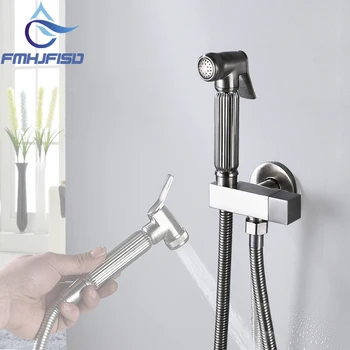 

Handheld Toilet Bidet Sprayer Set Brass Nickel Bidet Faucet Cold Water Cleaner Set Toilet Sprayer Facuet Self Cleaning Faucet