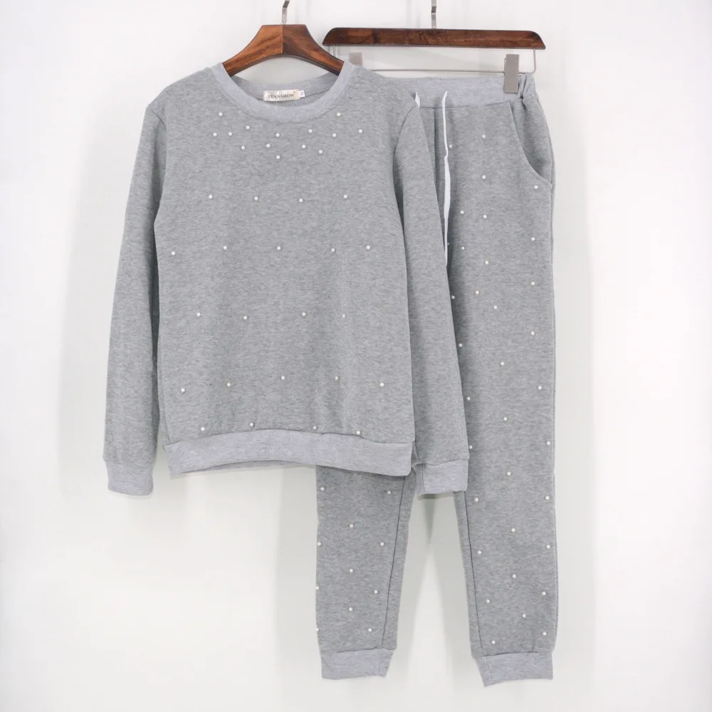 

Fashion Spring and Autumn Striped Top Sweat suit 2 Piece Set Tracksuit Women Casual Sportswear Sporting Track Female Suit