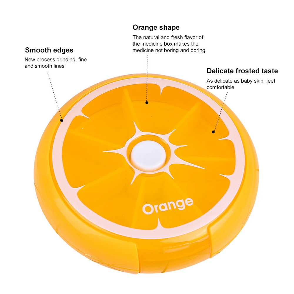 Портативная переносная еженедельная Вращающаяся круглая коробка для таблеток, разветвитель, органайзер для таблеток, медицинская коробка для таблеток на 7 дней, резак для таблеток, забота о здоровье