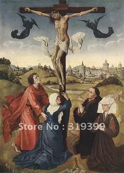 

100% handmade Oil Painting reproduction on linen canvas,crucifixion by rogier van der weyden,,Free DHL Shipping, oil painting