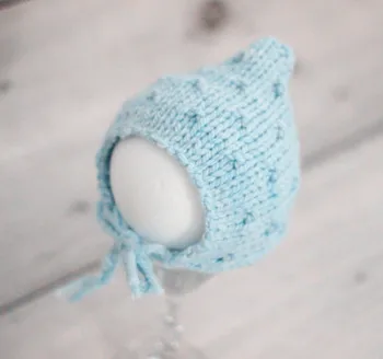 

Newborn Pixie Hat, Baby Photography Prop, Rabbit Kisses bonnet Baby Boy Outfit