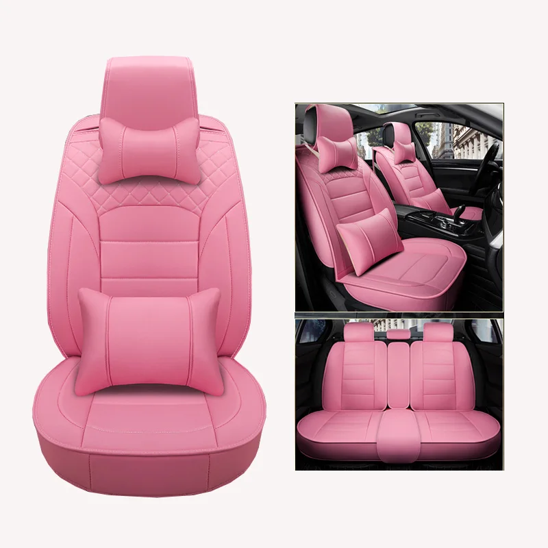 

Luxury PU Leather Car Seat Covers Universal Full Seat Covers for brilliance h530 v5 FRV H230 h320 V3 dacia logan duster sandero
