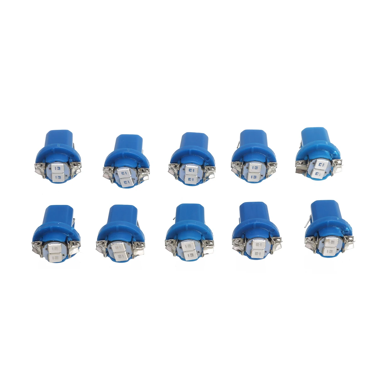 

10x Blue T5 B8.5D 3528 2LED Car Dashboard Gauge Instrument Panel Light Bulb Car Interior Instrument Lamp Side Indicator Lights