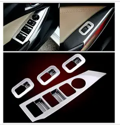 Для Mazda 6 M6 Atenza 2013 2014-2015 ABS Chrome дверные ручки держатель Окно лифт переключатель покрытие матовое внутренние формовки отделкой 4 шт