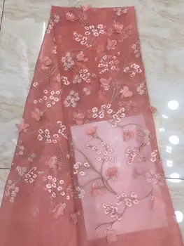 

2019 Latest African French Lace Fabric High Quality Tulle Net Lace Fabric 5 Yards Embroidery Nigerian Lace Fabric For Women