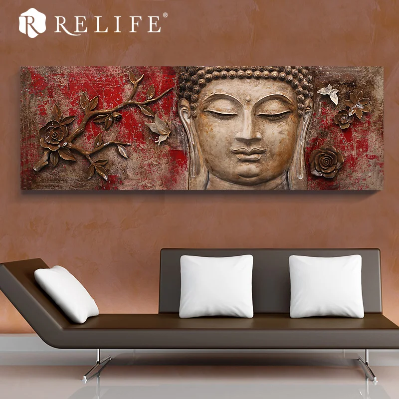 

100% Handmade Buddha Decorative Paintings on the Wall Home Decor Room Wall Panels