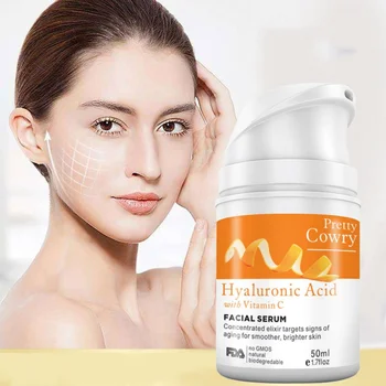 

Vitamin C orange 100% pure anti-aging plant extract Hyaluronic acid liquid whitening blemish serum facial cream SG14