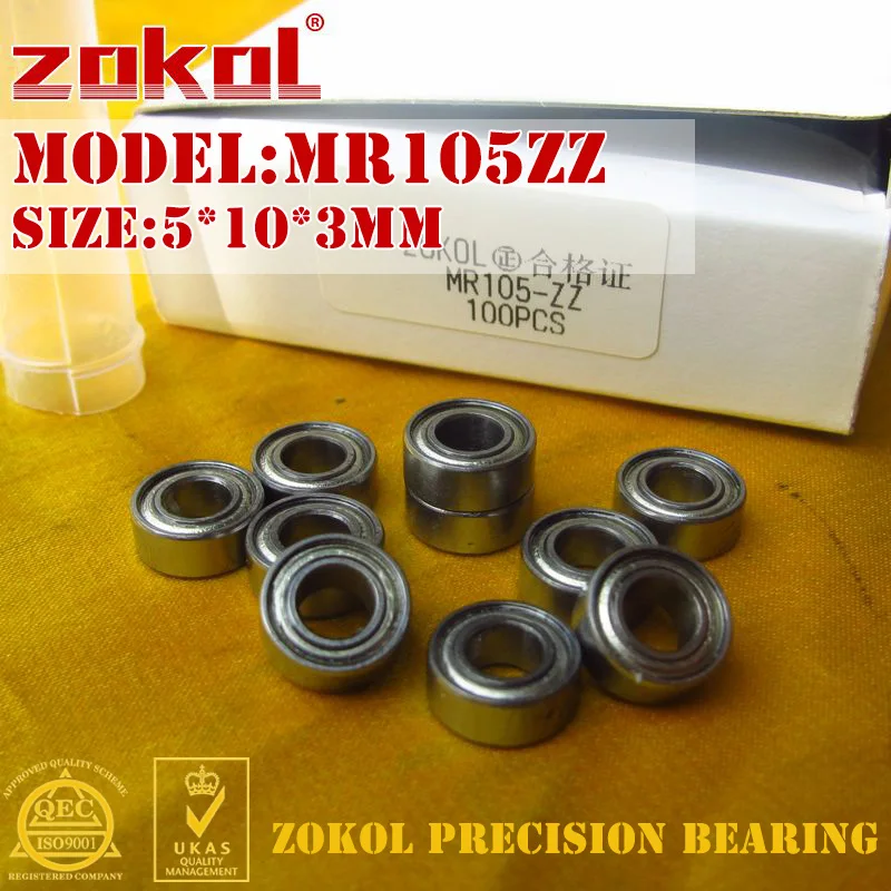 Подшипник ZOKOL MR105 2RS ZZ Z1 MR105ZZ миниатюрный шарикоподшипник с глубоким желобом 5*10*4