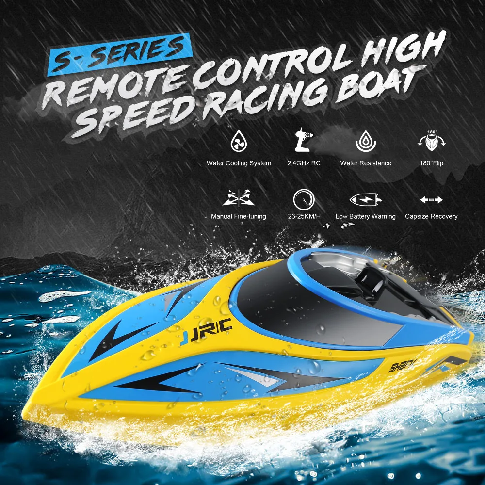 

JJR/C S2 Shark RC Boat Ship Speedboat 2.4GHz 2CH 25KM/h Portable Remote Control Toys Model