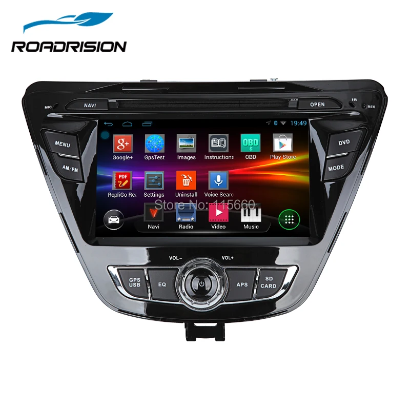Автомобильный DVD RoadRision 7 дюймов 1024*600 четыре ядра Android 6 0 для Hyundai Elantra 2013 2015 с GPS Wi Fi