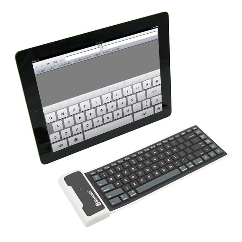 

Portable Bluetooth Keyboard Flexible Water Resistant Soft Silicone Mini Gaming keyboard For Tablet Computer Laptop PC