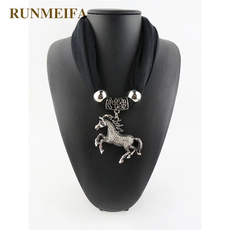[RUNMEIFA] DIY Модные украшения лошадь кулон Цепочки и ожерелья костюм шарф ювелирных шарф с кисточкой забавные соизволил