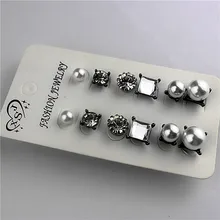 Новые модные Великолепные женские ювелирные изделия Платье на день рождения красивый Тип жемчуга 6 пар/компл. серьги для того, чтобы избежать