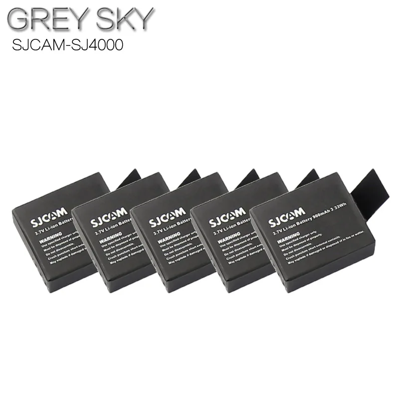 5 battery 3,7 V 900mAh перезаряжаемая литий-ионная батарея для SJ4000 WiFi SJ5000 WiFi M10 SJ5000x Elite Goldfox Экшн-камера - Цвет: 5 battery