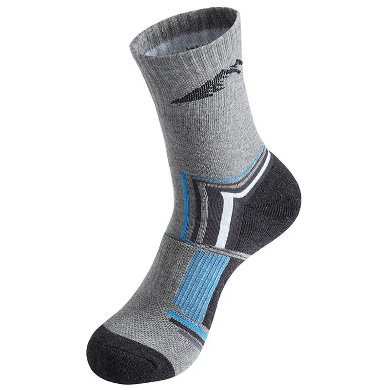 Mens Sock Suit Thicken Durable Combed Cotton Male Socks Hosiery Stretchy Shaping Teenagers Short Sock 3 Pairs/lot - Цвет: Синий