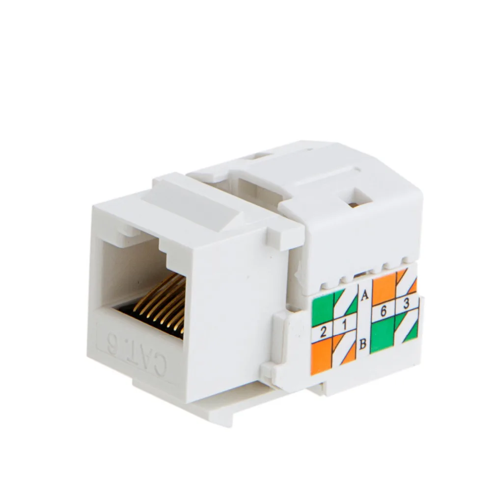 

Cat6 Keystone Module Connector, CableCreation [5/10/20-Pack] Cat6 / RJ45 Keystone Module Connector, White