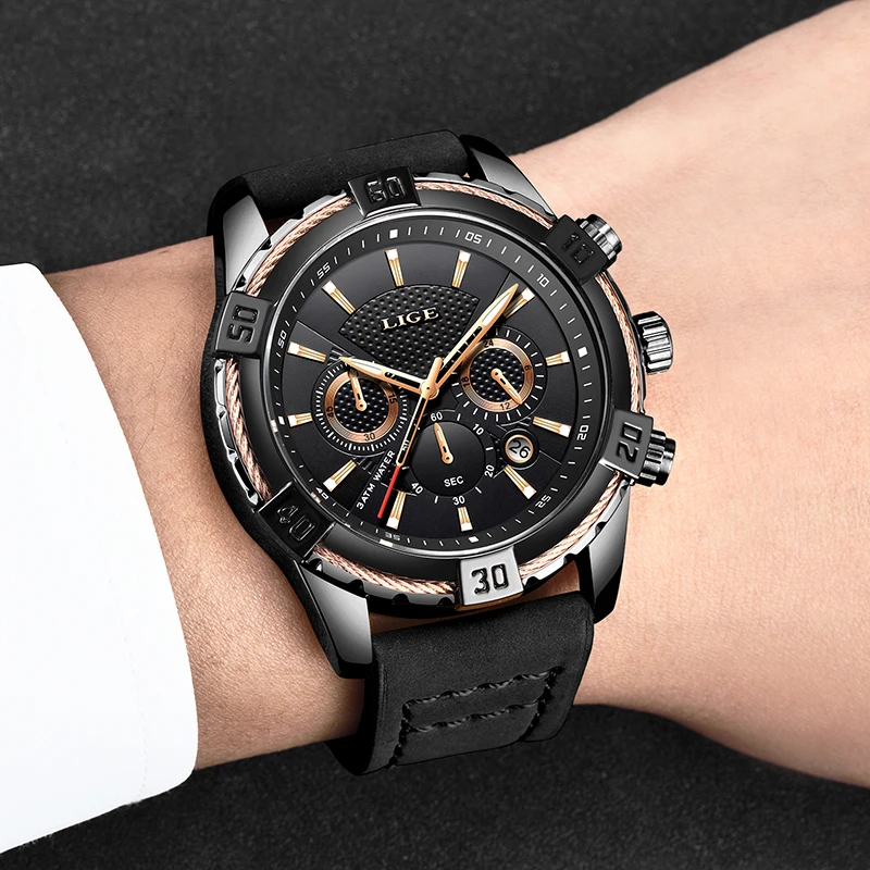 2019 Watch LIGE Mens Watches Top Brand Luxury Men Casual Leather Waterproof Chronograph Men Sport Quartz Clock Relogio Masculino 2019 Watch LIGE Mens Watches Top Brand Luxury Men Casual Leather Waterproof Chronograph Men Sport Quartz Clock Relogio Masculino