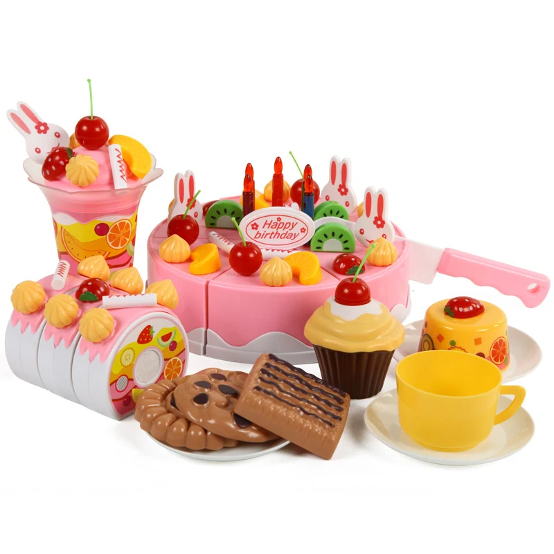 Buy 75 Pcs/set Artificial Fruit Cake Toys Baby Toy Kid