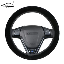 Зимний мягкий короткий меховой чехол на руль/O SHI CAR Универсальный Эластичный чехол рулевого колеса автомобиля