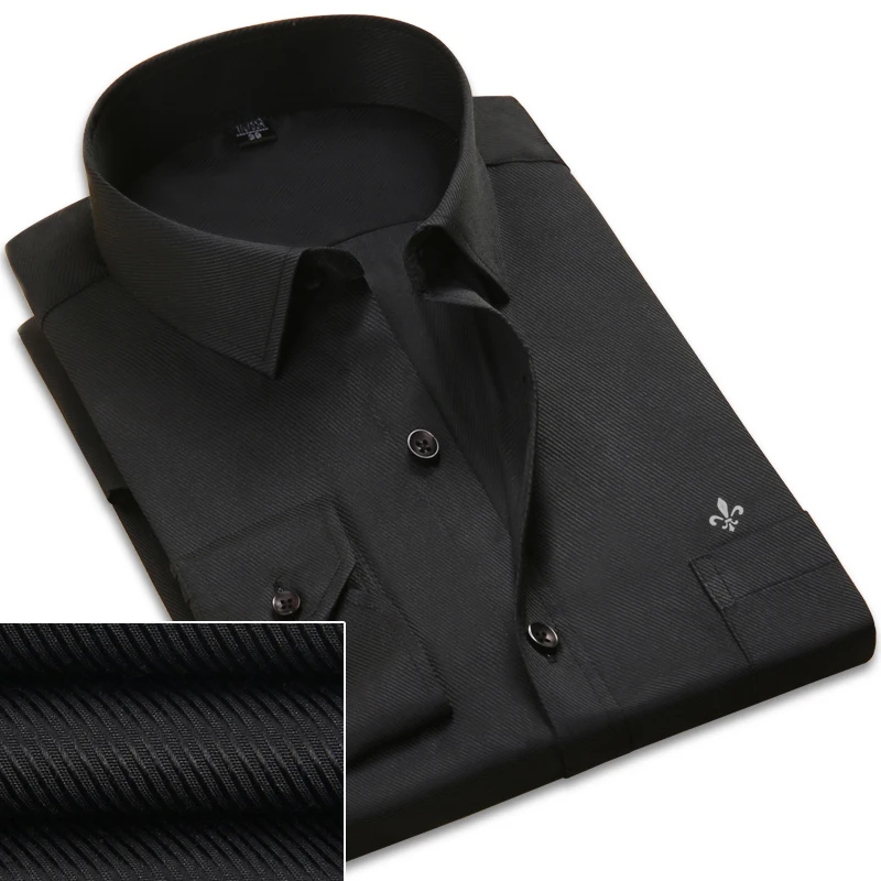 Koop Dudalina 2019 Mannen Shirt Lange Mouw Mode Klassieke Effen Gestreepte Twill Mannelijke Formele Werk Shirts Merk Jurk Shirt Man Pocket