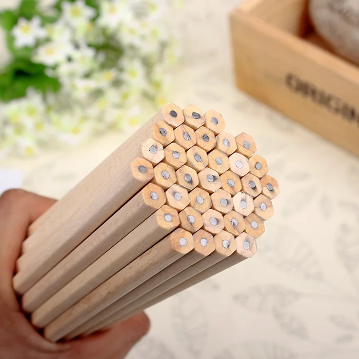 10 lápices hexagonales MADERA ecologica escuela colegio estudiar escribir 7