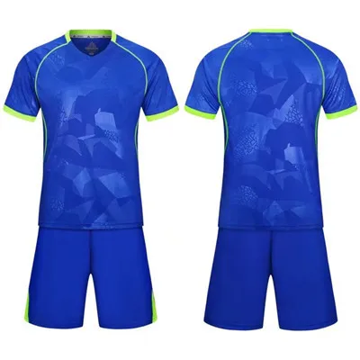 Дети DIY Survete мужчины t футбольные майки набор пустые Мальчики Мужчины Женщины футбольные майки тренировочный костюм команда футбольные костюмы - Цвет: 19D blue