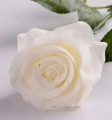 11 шт./компл. свежая Роза Настоящее сенсорный Искусственные цветы розы, украшенные цветами; домашние туфли для свадебной для вечеринки, дня рождения поддельные ткань с цветочным принтом - Цвет: white