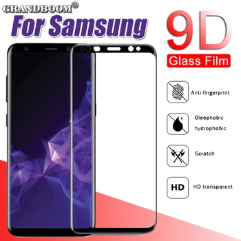 

1000pcs 9D Full Coverage Curved Tempered Glass For Samsung Galaxy S20 Ultra S10 Lite Note 10 Plus 9 8 Screen Protector Guard